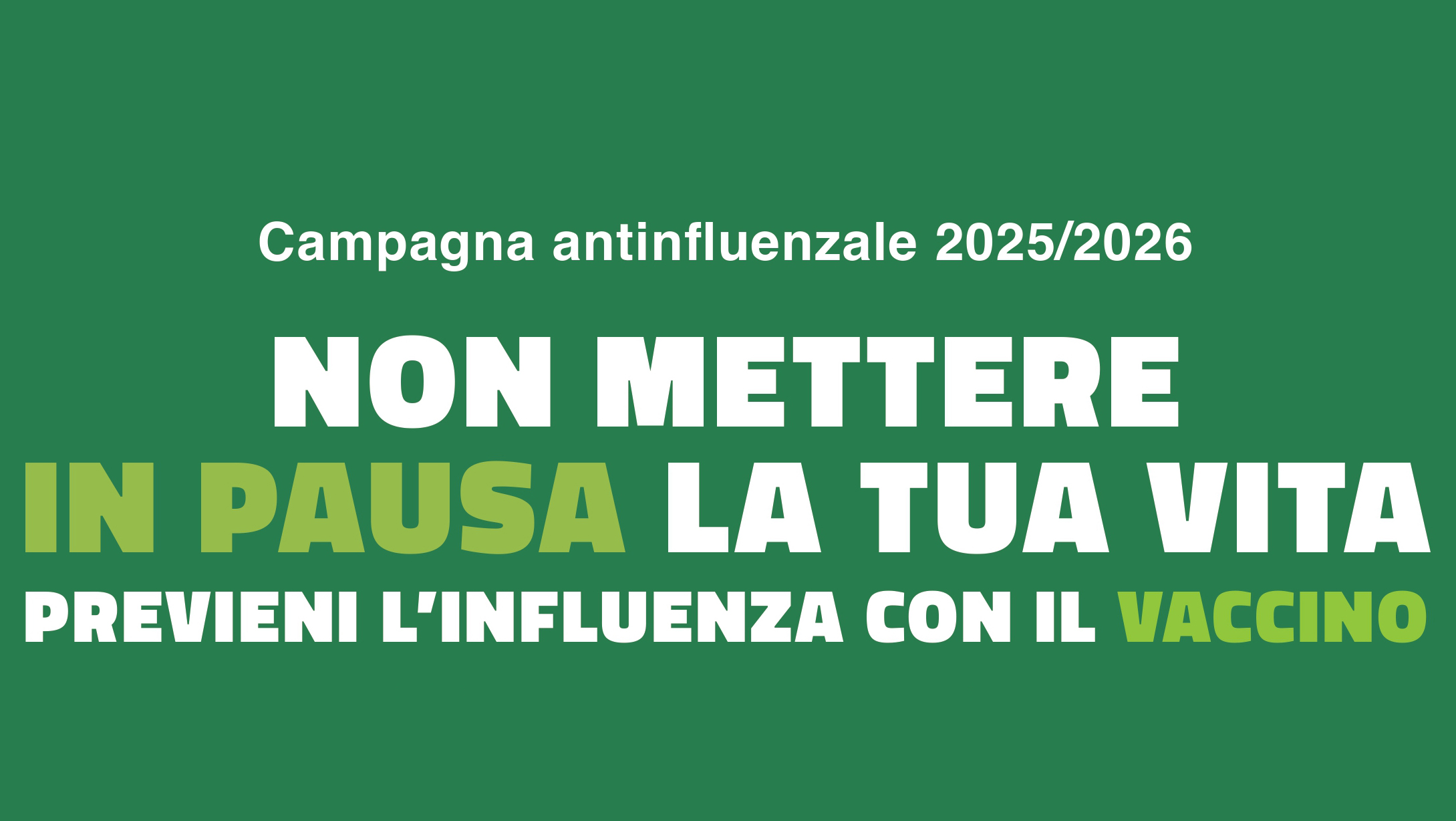 Locandina della Campagna Vaccinale Antinfluenzale.